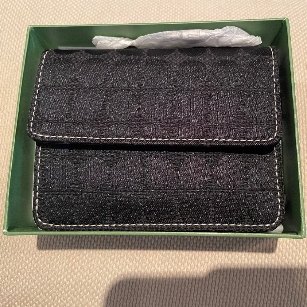 VTG Kate Spade ruth/cardholder w/ring AS0057423C dot noel Black (007) NWT
